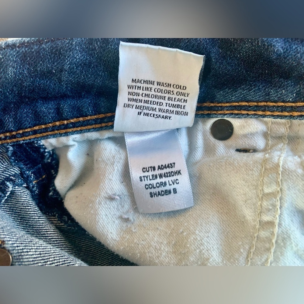 Hudson Collin Flap Straight Jeans Style W422DHK, Womens 28, Made in USA - Picture 6 of 7